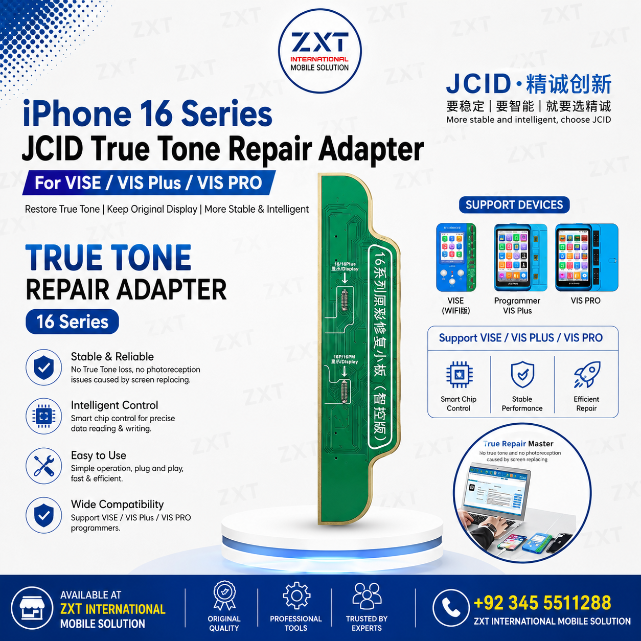 iPhone 16 Series JCID True Tone Repair Adapter for V1SE, V1S Plus & V1S Pro - Image 1