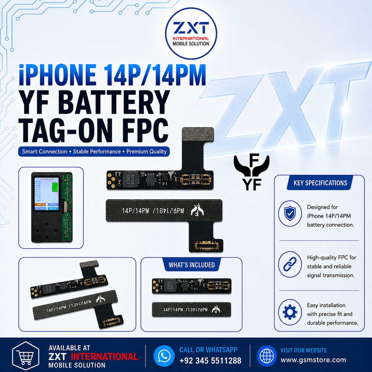 YF Battery Tag-On FPC for iPhone 14 Pro / 14 Pro Max - Image 1