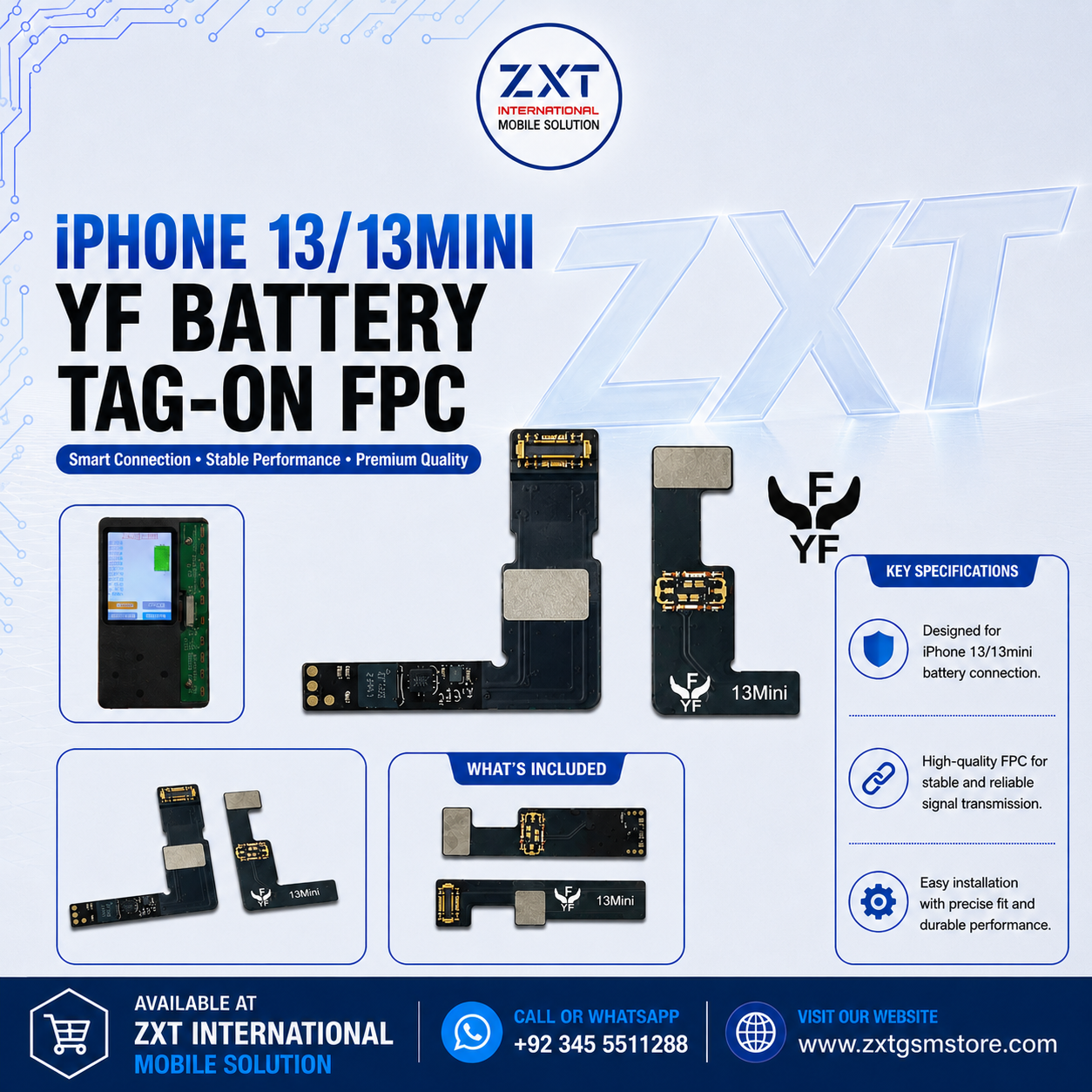 YF Battery Tag-On FPC for iPhone 13 / 13 Mini - Image 1