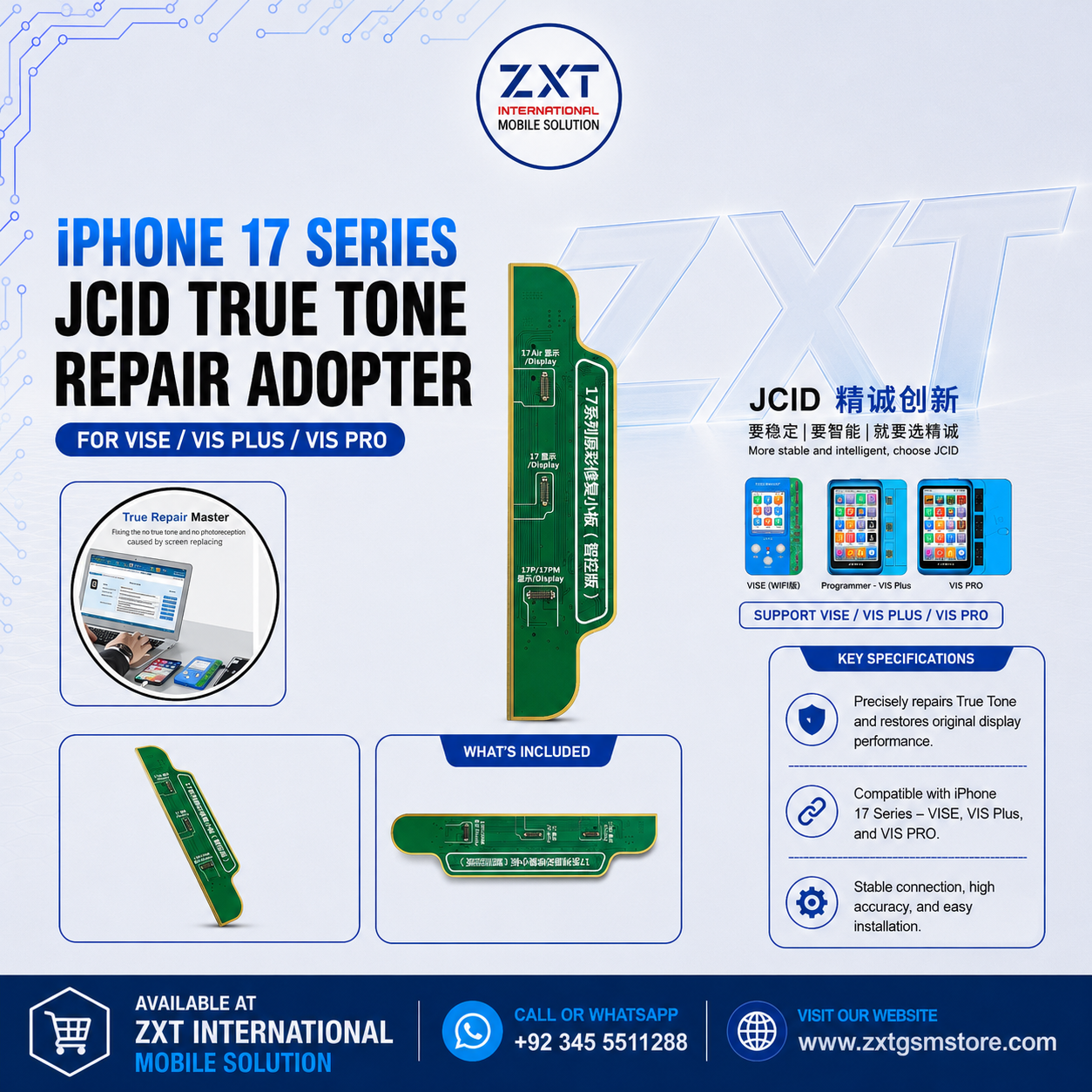 iPhone 17 Series JCID True Tone Repair Adopter for V1SE, V1S Plus & V1S Pro - Image 1