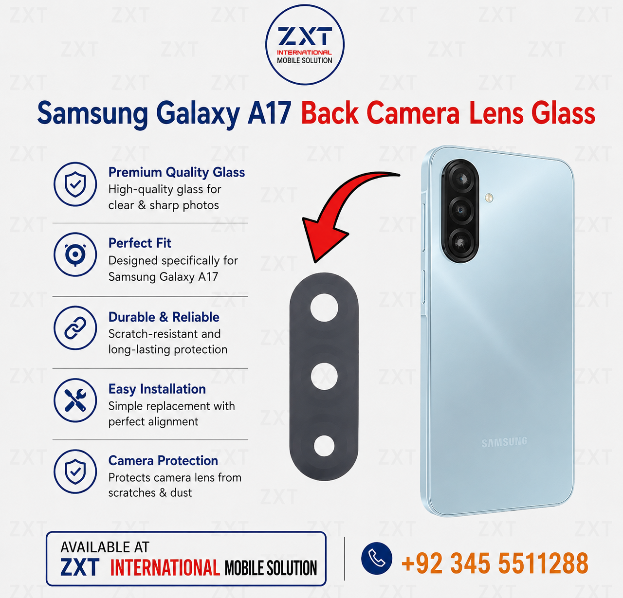 Samsung Galaxy A17 Back Camera Lens Glass - Image 1