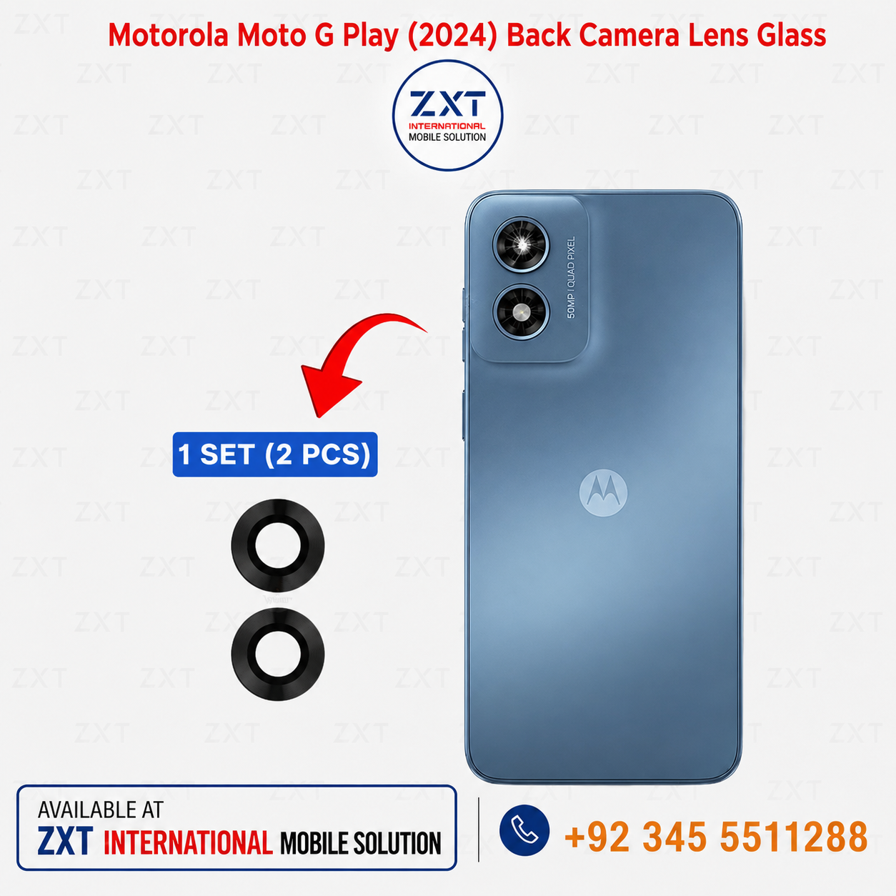 Motorola Moto G Play 2024 Back Camera Lens Glass Replacement - Image 1