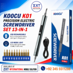 KOOCU K01 13-In-1 Precision Electric Screwdriver Set USB Cordless for Mobile Phone & iPad Repair