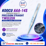 Koocu Tweezers AAA-14S Premium Quality Precision Straight Tweezer
