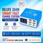 RELIFE 304N Smart Fast Charge Station 6 Port USB Digital Display Lightning Charger