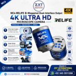 RELIFE MC4 8MP 4K Ultra HD Microscope Camera | HDMI & USB Dual Output for PCB Mobile Repair