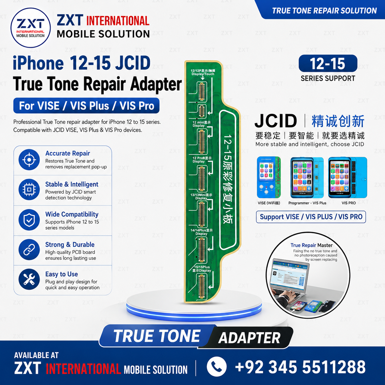 iPhone 12-15 JCID True Tone Repair Adapter for V1SE, V1S Plus & V1S Pro - Image 1