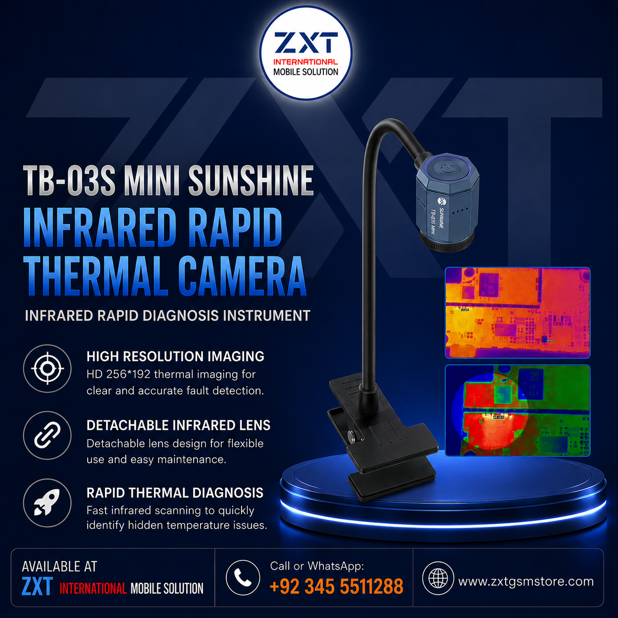 TB-03S MINI SUNSHINE Infrared Rapid Thermal Camera for PCB & Mobile Phone Repair - Image 1