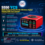 S550 YCS 80W Fast Charger – 8-Port PD QC Wireless Digital Display