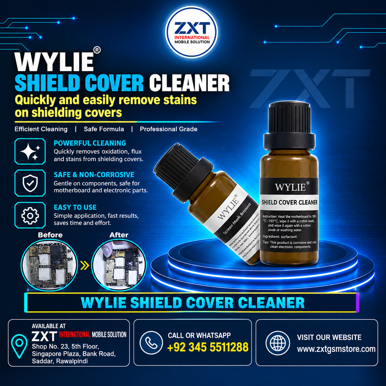 WYLIE Shield Cover Cleaner for Mobile Phone Repair - Image 1