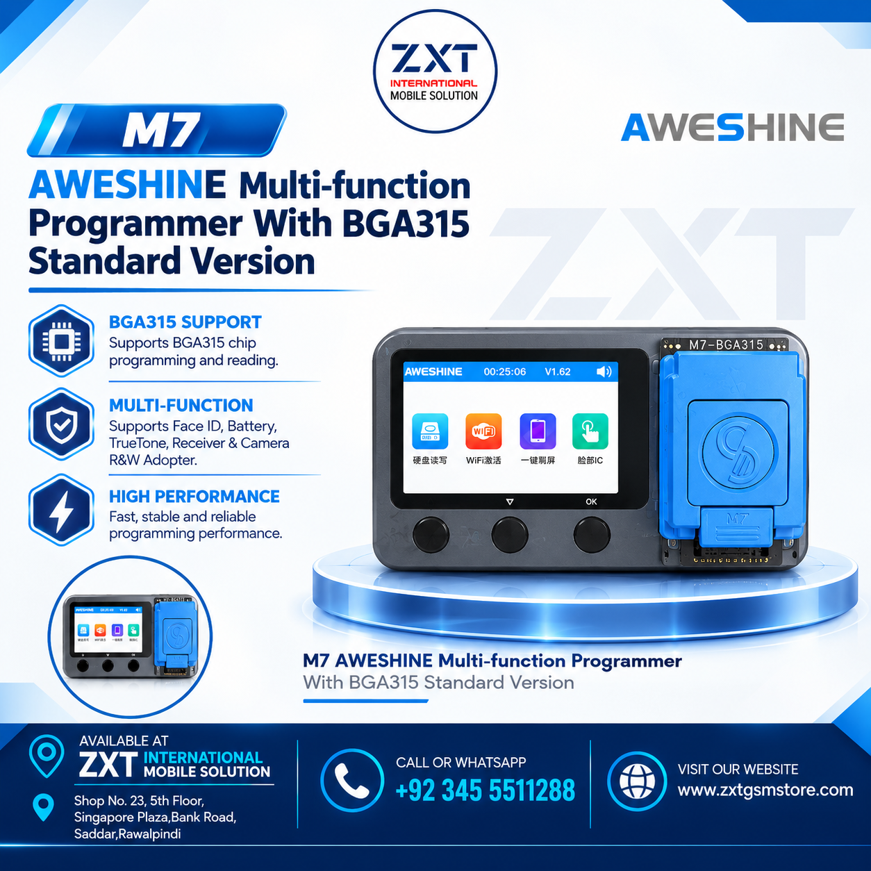 M7 AWESHINE Multi-function Chip Programmer With BGA315 Standard Version - Image 1