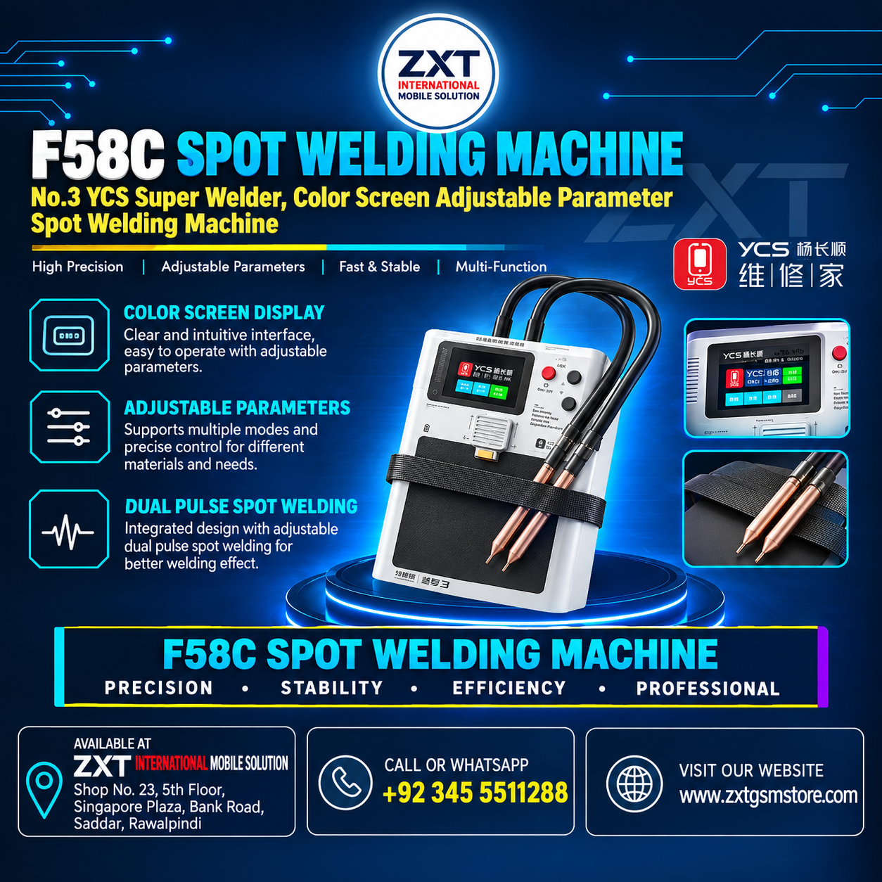 No.3 YCS Super Welder Color Screen Adjustable Parameter Spot Welding Machine - Image 1