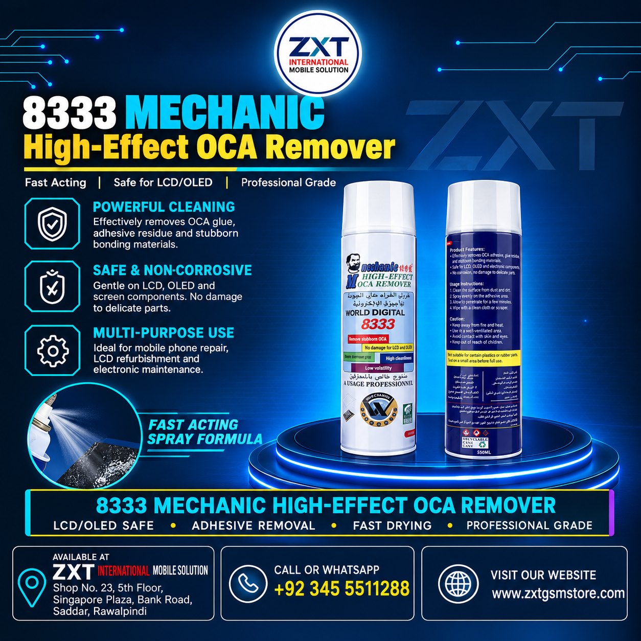 8333 MECHANIC High-Effect OCA Remover 550ml - Image 1