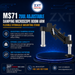 MS71 2UUL Adjustable Damping Microscope Boom Arm Flexible Hydraulic Stand