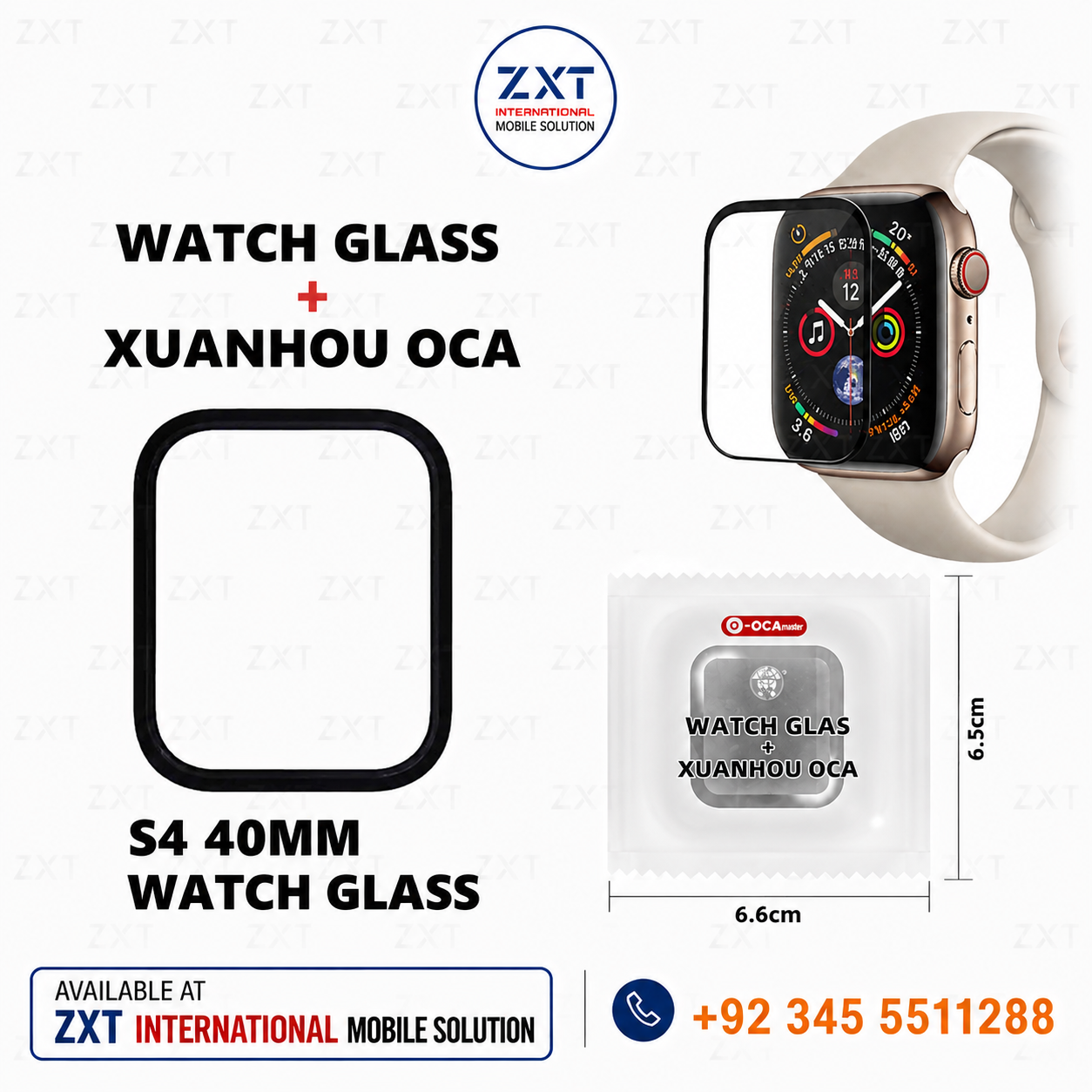 G+OCA Pro Original LCD Front Glass Digitizer Touch Screen for Apple Watch Series 4 40mm - Image 1