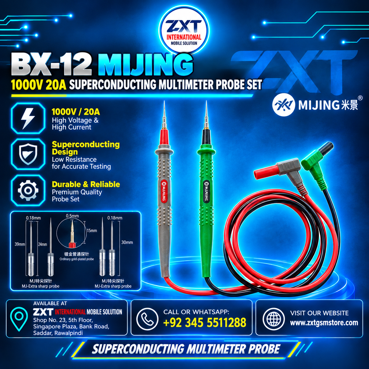 MIJING BX-12 1000V 20A Superconducting Multimeter Probe Set - Image 1