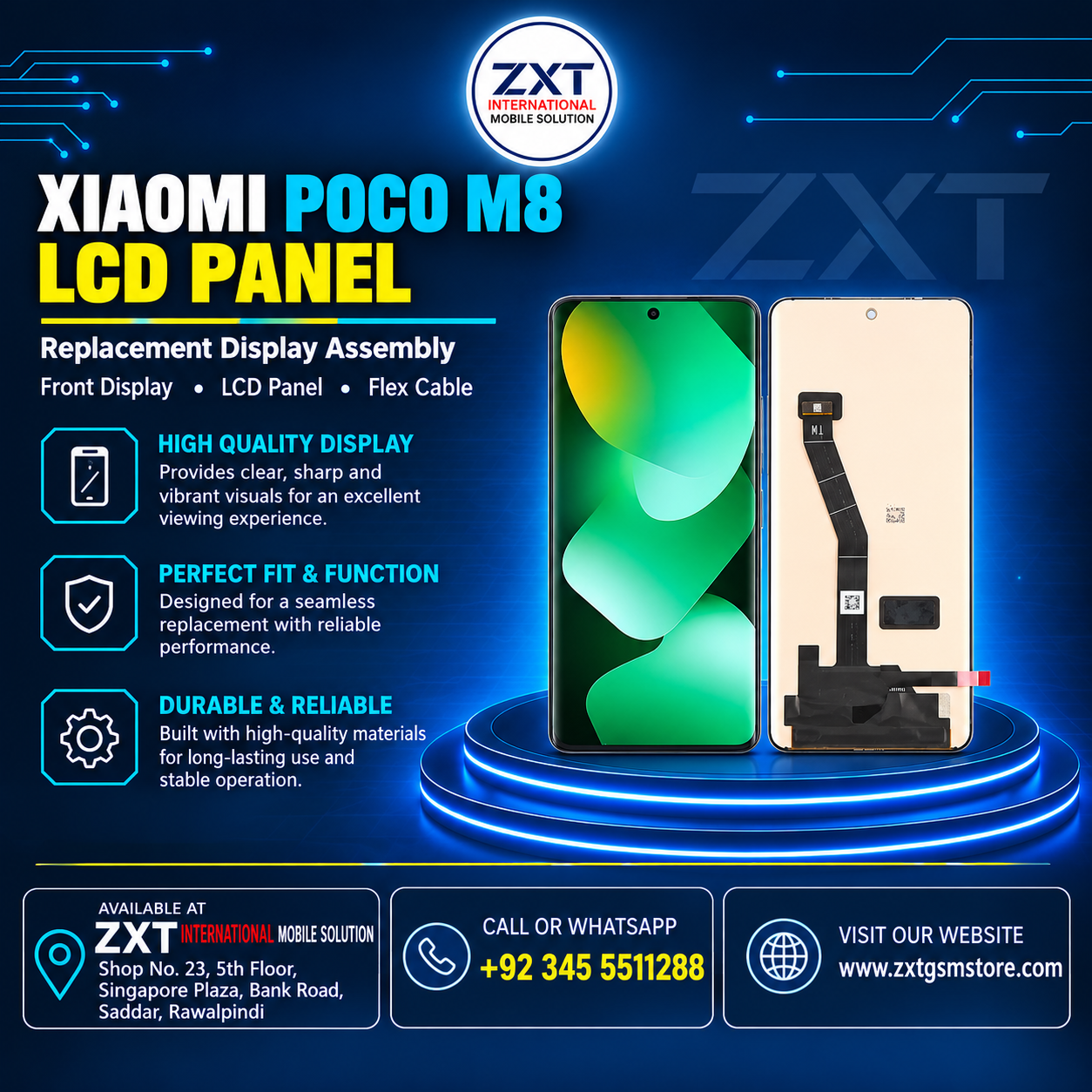 Xiaomi Poco M8 LCD Panel Replacement Display - Image 1