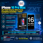 iPhone 16 Pro Max Soft OLED Display With Frame – Premium Replacement Screen